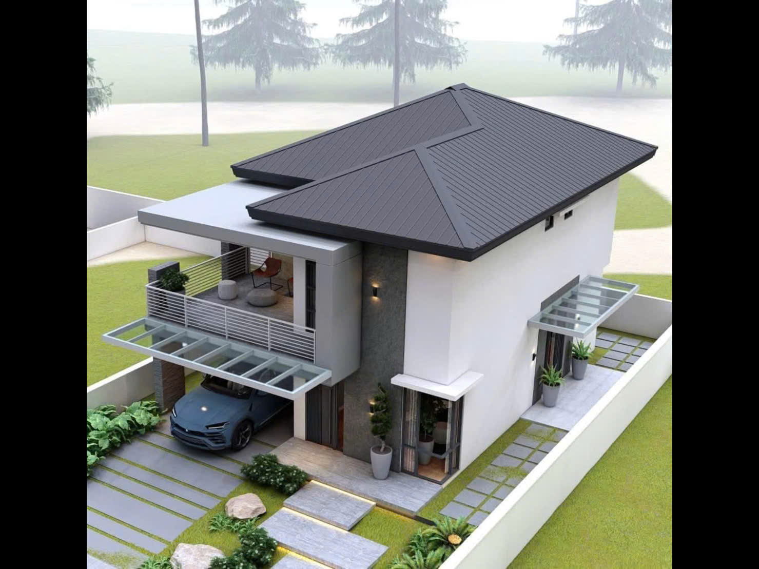 Mẫu thiết kế nhà 2 - Phong cách hiện đại